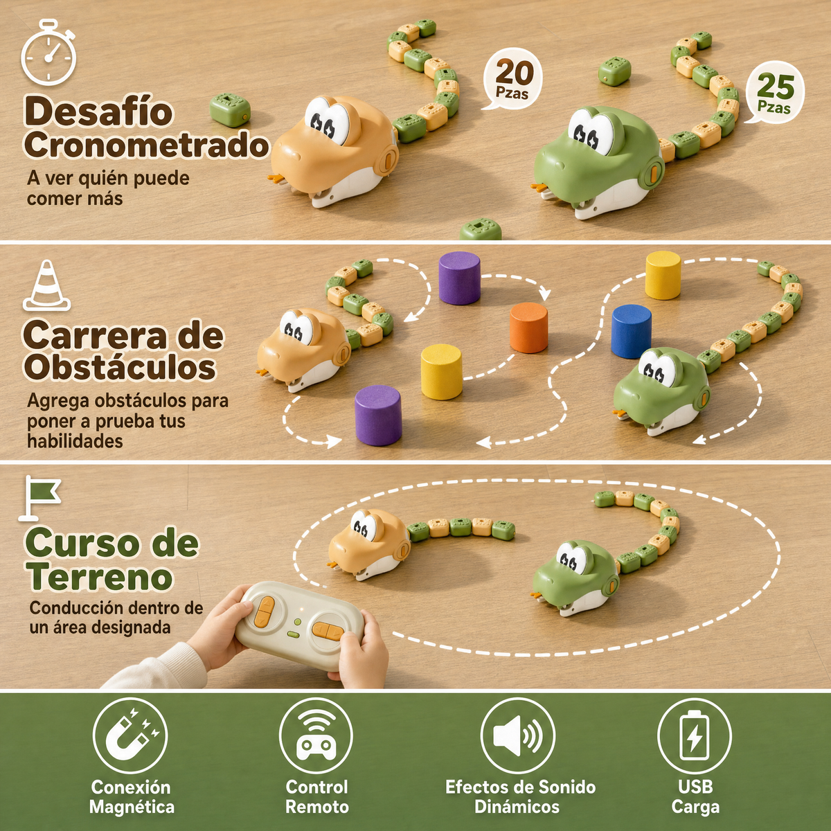 Juego de la serpiente a control remoto